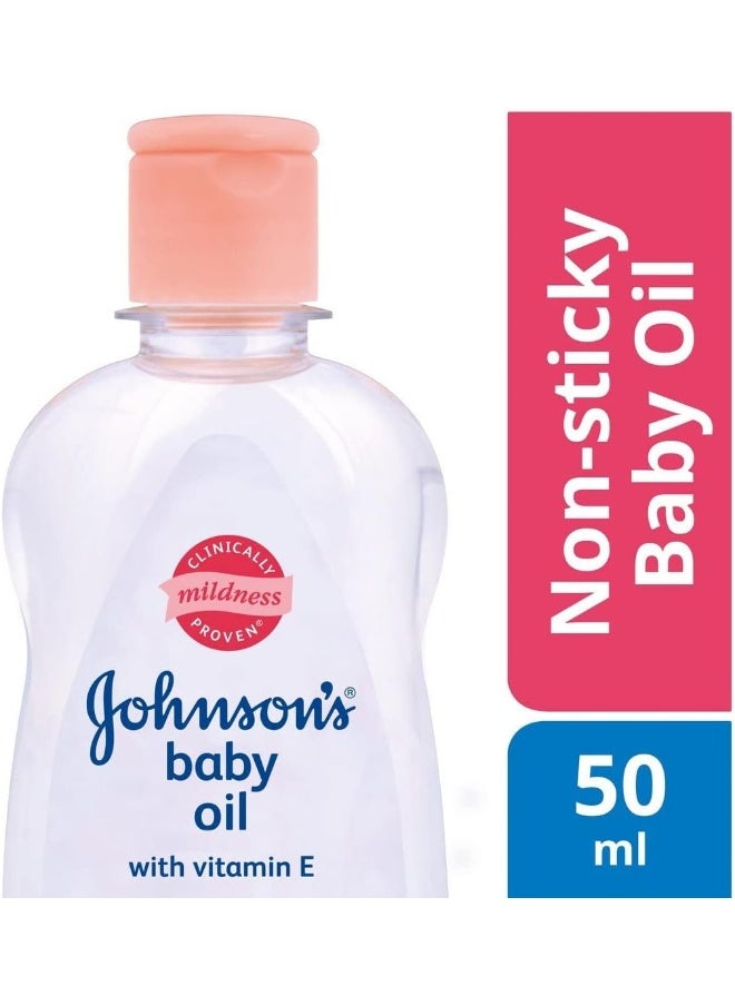Johnson's Baby Massage Oil, 50 ml / 1.7 fl oz-3 Pack