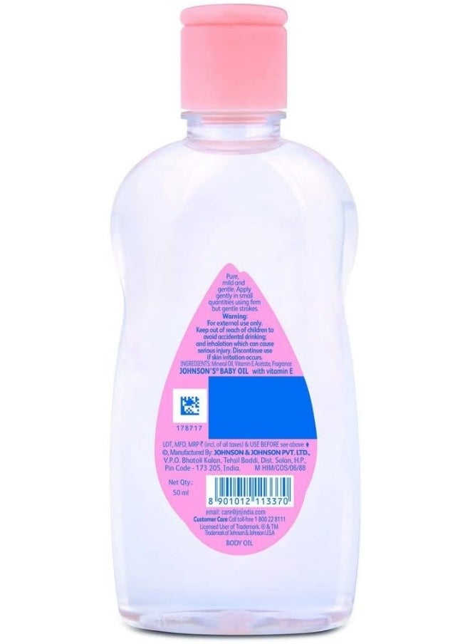 Johnson's Baby Massage Oil, 50 ml / 1.7 fl oz-3 Pack