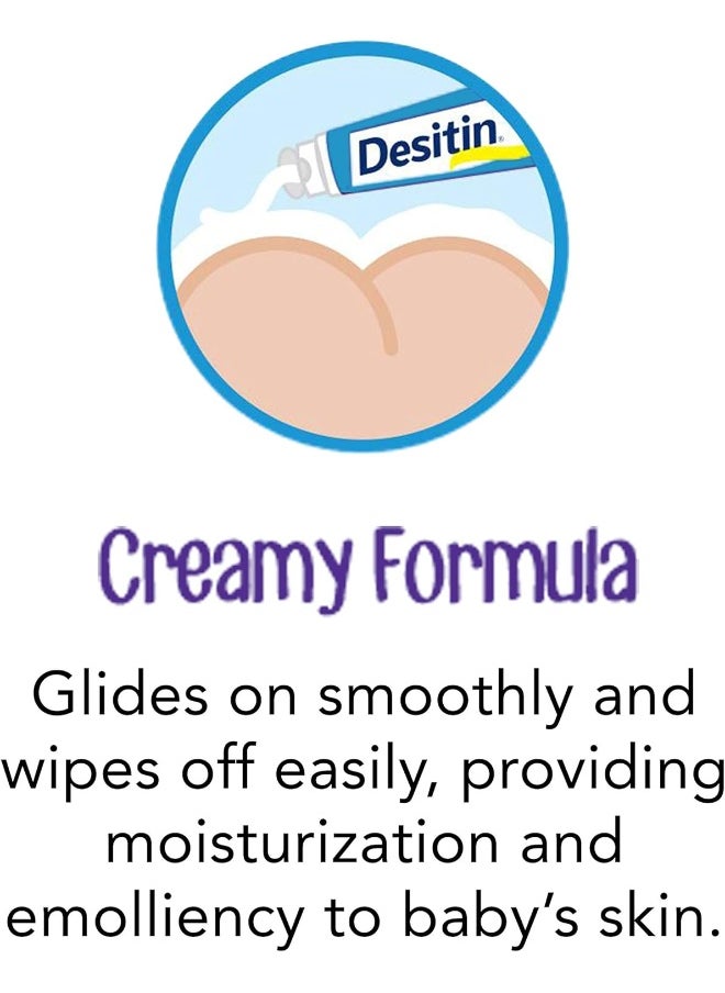 Desitin Daily Defense Baby Diaper Rash Cream with Zinc Oxide to Treat, Relieve & Prevent diaper rash, Hypoallergenic, Dye-, Phthalate- & Paraben-Free, 4 oz