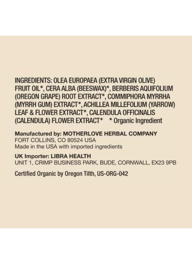 Motherlove - Diaper Balm, Antifungal & Antibacterial Herbs, Soothes Baby’s Irritated Bottom, Cloth Diaper Safe Ointment, Free of Zinc Oxide & Petroleum, Formerly Known as Diaper Rash & Thrush, 1 oz.