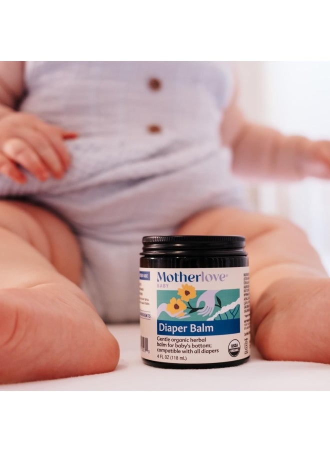 Motherlove - Diaper Balm, Antifungal & Antibacterial Herbs, Soothes Baby’s Irritated Bottom, Cloth Diaper Safe Ointment, Free of Zinc Oxide & Petroleum, Formerly Known as Diaper Rash & Thrush, 1 oz.