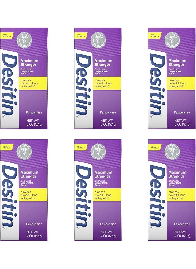 Desitin Maximum Strength Baby Diaper Rash Cream with 40% Zinc Oxide, Travel Size, 2 oz