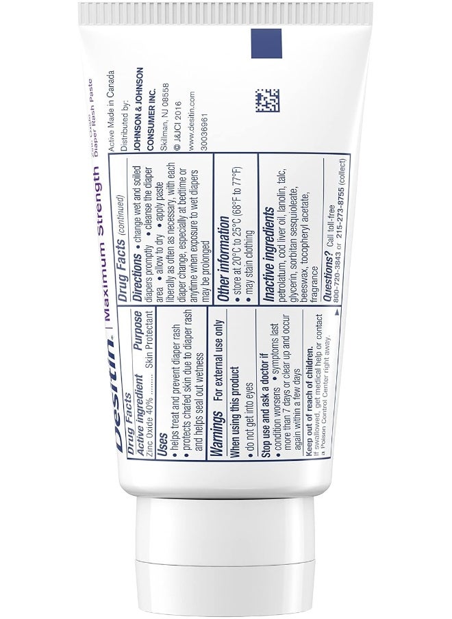 Desitin Maximum Strength Baby Diaper Rash Cream with 40% Zinc Oxide, Travel Size, 2 oz