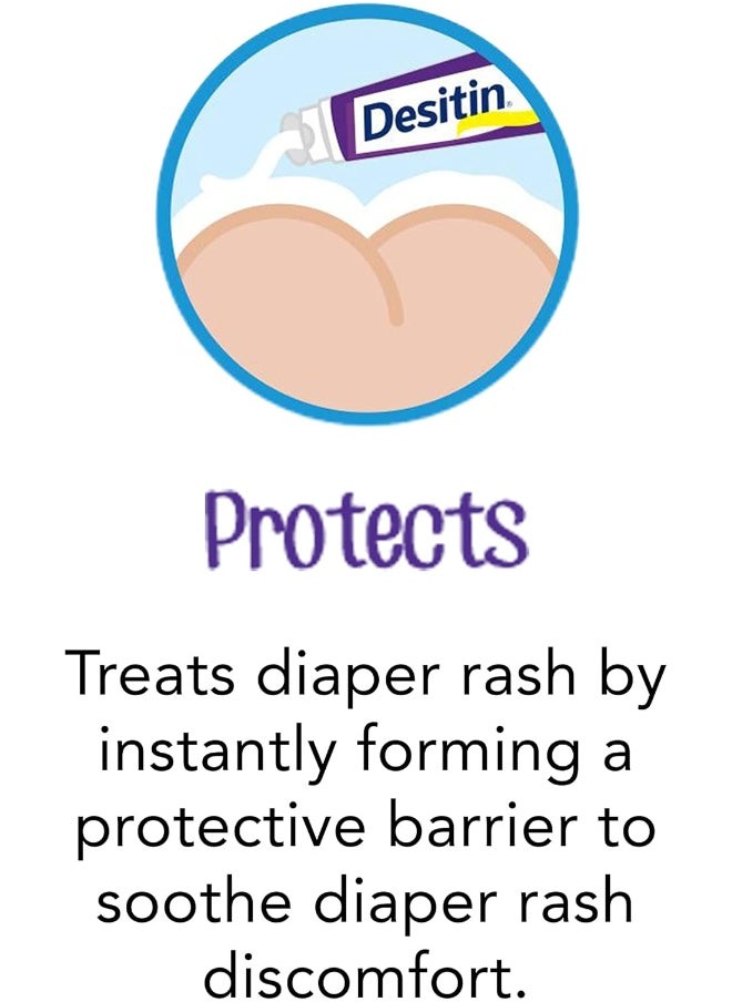 Desitin Maximum Strength Baby Diaper Rash Cream with 40% Zinc Oxide, Travel Size, 2 oz