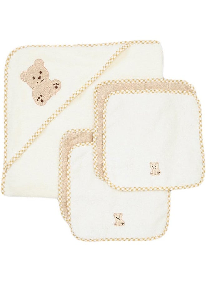 Spasilk Bath Hooded Towels & Washcloths Set for Babies