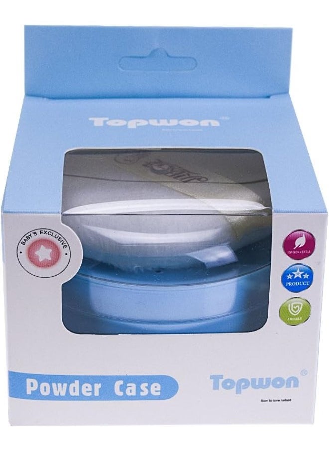 Topwon 3.5'' Baby After-Bath Powder Puff Kit Container Dispensor Case with Sifter | BPA Free (1 Packed)