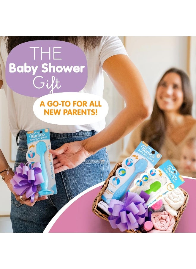 Baby Bum Brush, Original Diaper Rash Cream Applicator, Soft Flexible Silicone Brush, Unique Gift + Mini Diaper Rash Cream Applicator with Travel Case