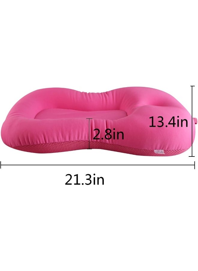 KAKIBLIN Baby Bath Mat, Baby Bathtub Baby Bath Cushion Soft Anti-Slip Bath Pad 0-6 Month Infant Bath Pillow, Pink