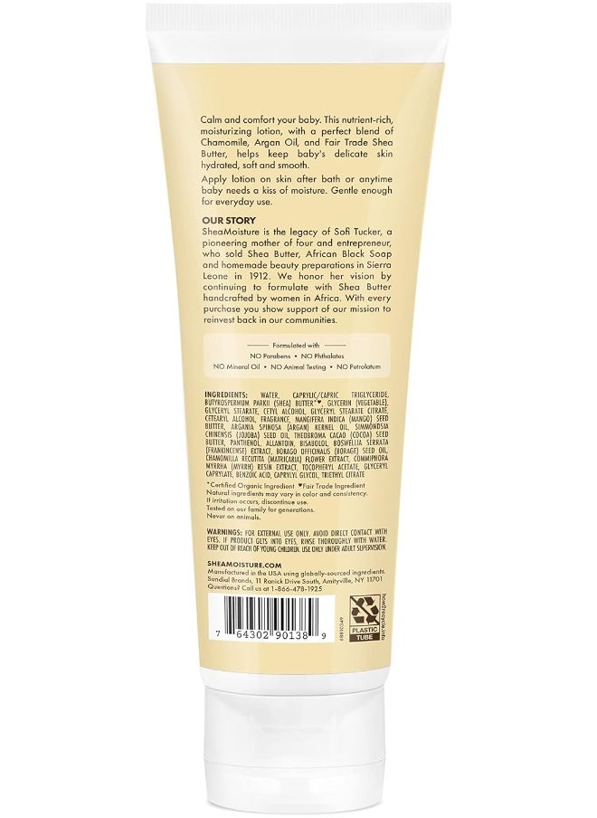 SheaMoisture Baby Lotion for Dry Skin and Clear Skin Raw Shea, Chamomile and Argan Oil with Shea Butter 8 oz