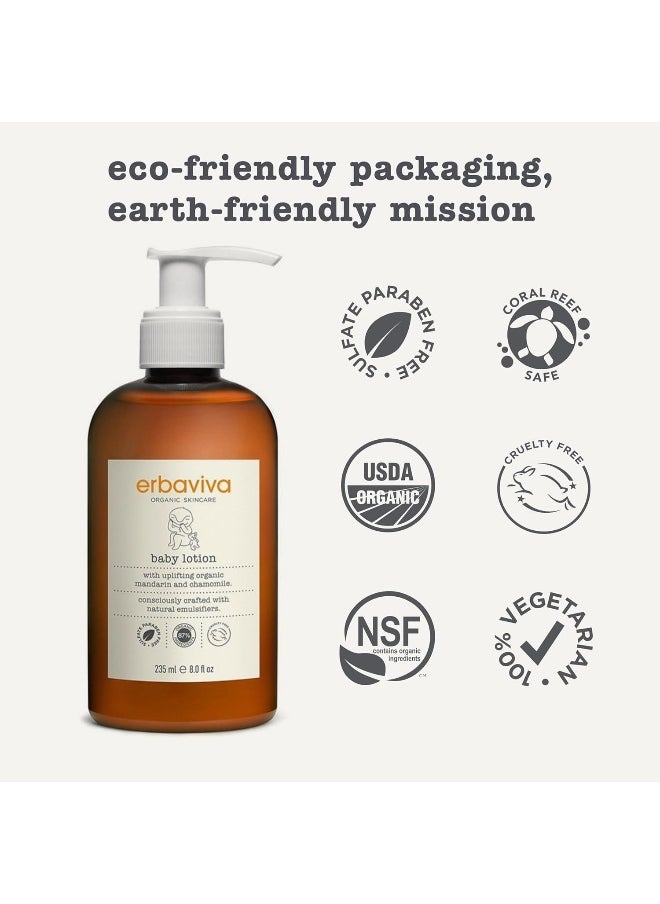 erbaviva Organic Baby Lotion, 8 Fl Oz