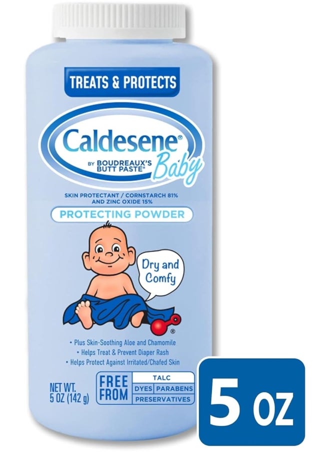 Caldesene Baby Cornstarch Powder With Zinc Oxide 5 oz (Pack of 4)