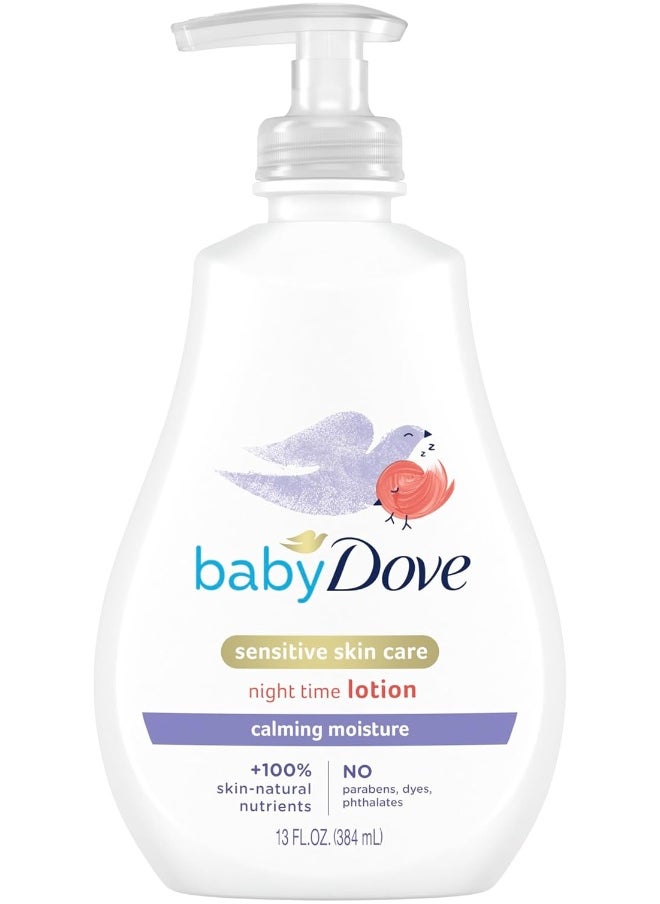 Baby Dove Sensitive Skin Care Baby Lotion For a Soothing Scented Lotion Calming Moisture Hypoallergenic and Dermatologist-Tested 13 oz