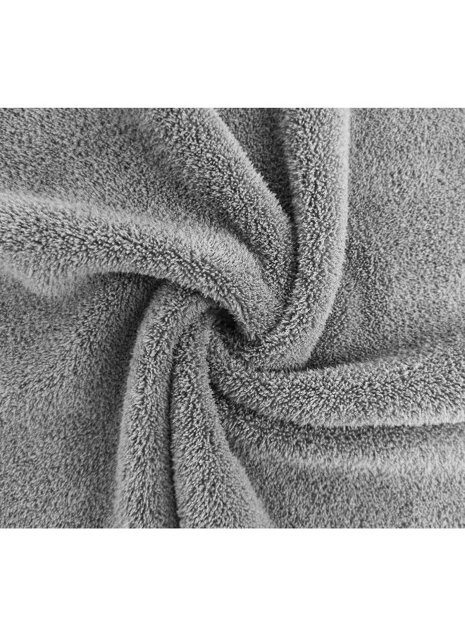 Kyapoo Jheppbay Baby Washcloths 12 Pack 12x12 Inches Microfiber Coral Fleece Extra Absorbent and Soft for Newborns, Infants and Toddlers-Grey