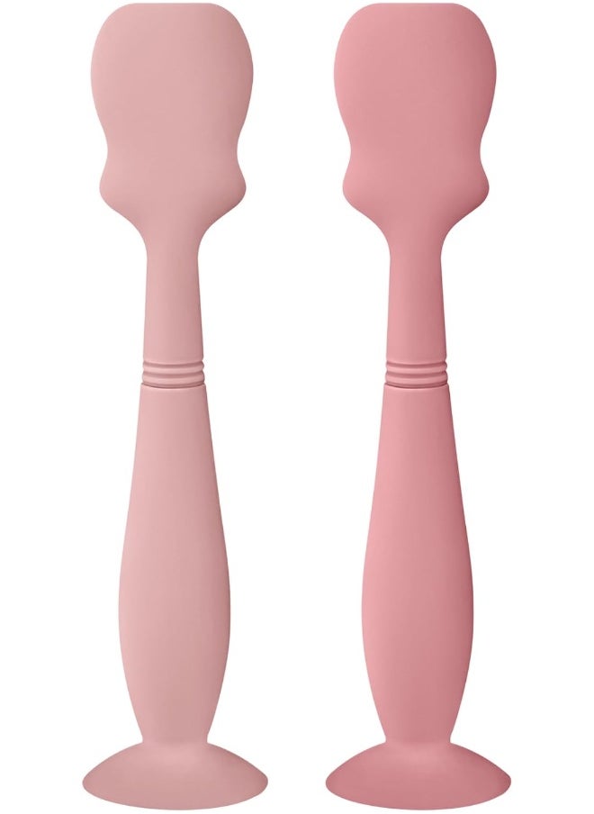 Large Size Baby Diaper Cream Spatula Applicator Soft Silicone Baby Butt Paste Spatula (2Pack, Blush/Mauve)