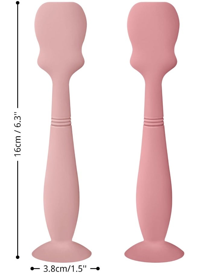 Large Size Baby Diaper Cream Spatula Applicator Soft Silicone Baby Butt Paste Spatula (2Pack, Blush/Mauve)