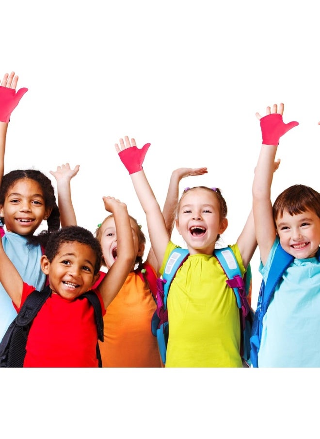 Yxmeiguo 4pcs Thumb Sucking Guard Gloves Kids Anti Thumb Sucking Glove Chewy Compression Thumb Sucking Stop Nail Biting Finger Biting Glove for Kids Thumb Guard for Ages 5-12