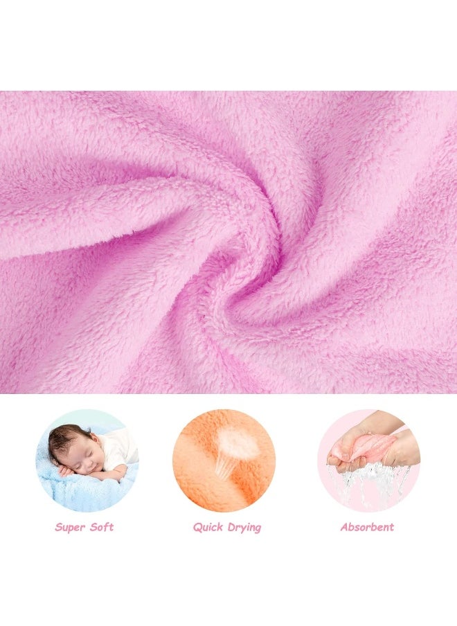 Orighty Baby Washcloths 24-Pack (7''x9''), Microfiber Coral Fleece Baby Towels, Super Soft and Absorbent Wash Cloths for Newborns, Infants and Toddlers, Gentle on Delicate Skin for Face Hands and Body