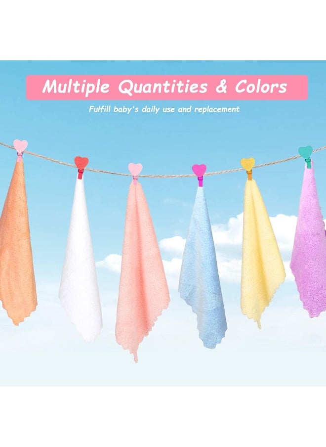 Orighty Baby Washcloths 24-Pack (7''x9''), Microfiber Coral Fleece Baby Towels, Super Soft and Absorbent Wash Cloths for Newborns, Infants and Toddlers, Gentle on Delicate Skin for Face Hands and Body