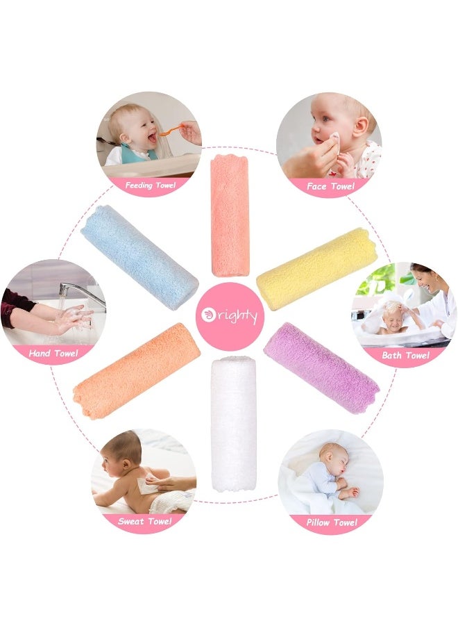 Orighty Baby Washcloths 24-Pack (7''x9''), Microfiber Coral Fleece Baby Towels, Super Soft and Absorbent Wash Cloths for Newborns, Infants and Toddlers, Gentle on Delicate Skin for Face Hands and Body