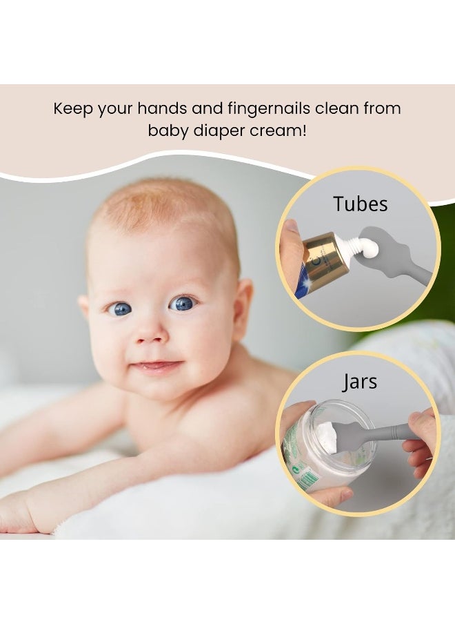 3 Pack Baby Diaper Cream Brush, Diaper Cream Spatula Applicator Silicone Baby Butt Paste Spatula for Babies, Newborn