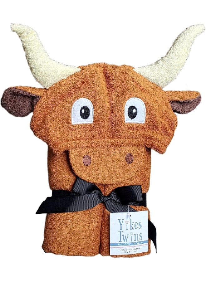 Yikes Twins, Children's Hooded Towel Longhorn, Unisex Toddler, Kids