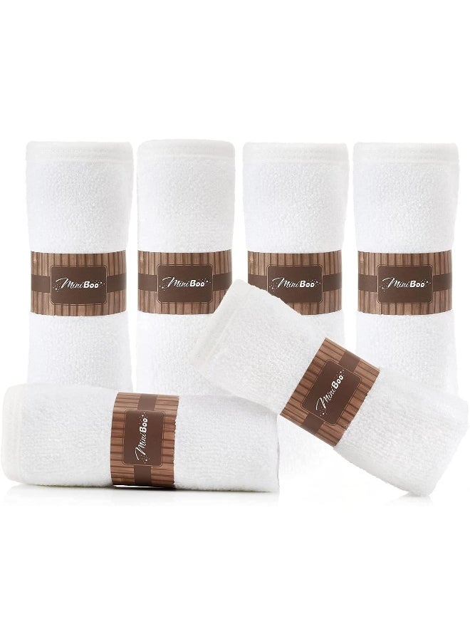 MINIBOO Premium Baby Washcloths - Extra Soft and Absorbent Newborn Bath Face Towel - Bamboo Washcloths for Sensitive Skin - Natural Reusable Baby Wipes - Suitable for Baby Gifts