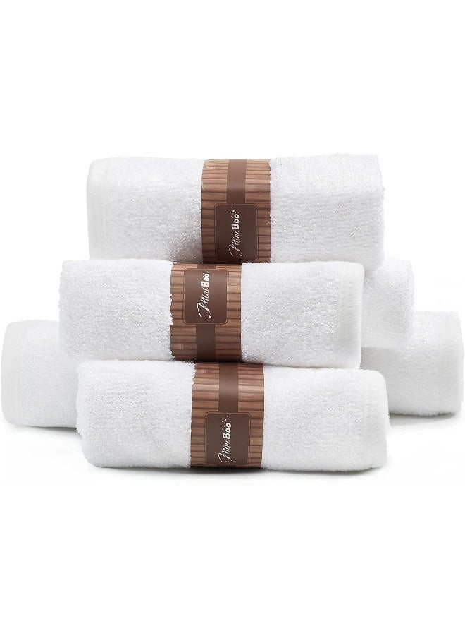MINIBOO Premium Baby Washcloths - Extra Soft and Absorbent Newborn Bath Face Towel - Bamboo Washcloths for Sensitive Skin - Natural Reusable Baby Wipes - Suitable for Baby Gifts