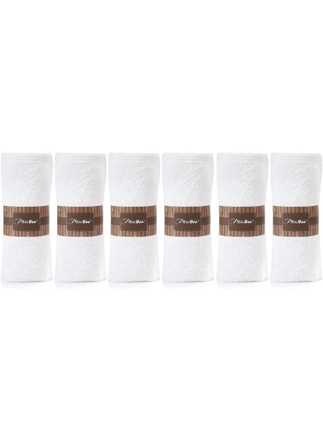 MINIBOO Premium Baby Washcloths - Extra Soft and Absorbent Newborn Bath Face Towel - Bamboo Washcloths for Sensitive Skin - Natural Reusable Baby Wipes - Suitable for Baby Gifts