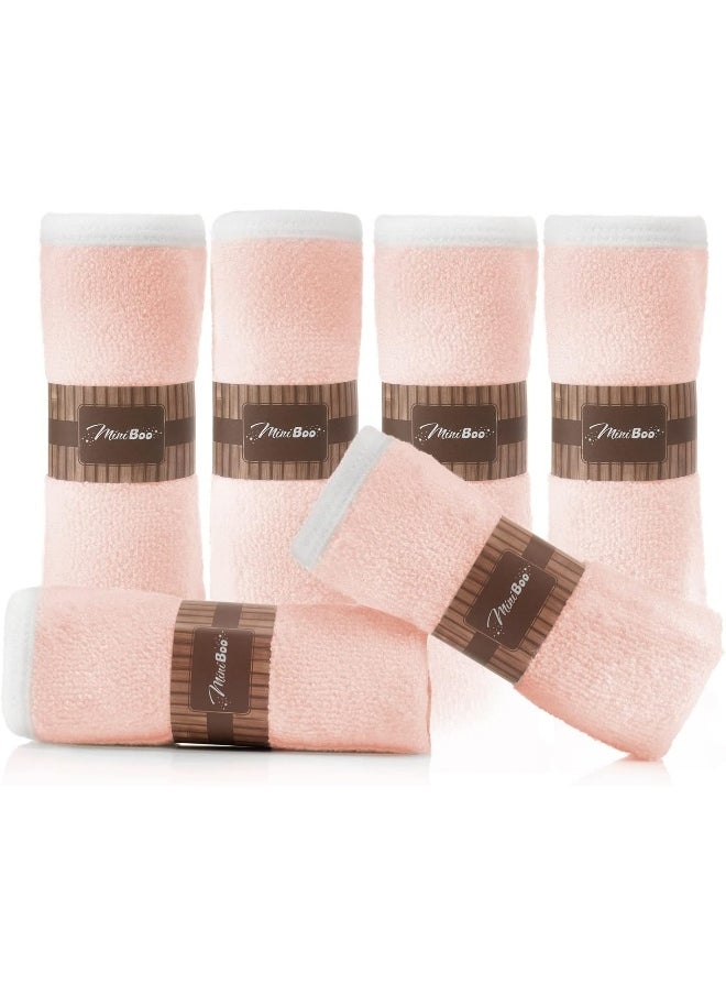 MINIBOO Premium Baby Washcloths for Sensitive Skin - Extra Soft and Absorbent Rayon from Bamboo Face Cloths and Newborn Bath Face Towel - Perfect as Baby Gifts