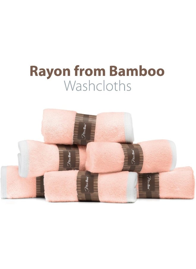 MINIBOO Premium Baby Washcloths for Sensitive Skin - Extra Soft and Absorbent Rayon from Bamboo Face Cloths and Newborn Bath Face Towel - Perfect as Baby Gifts