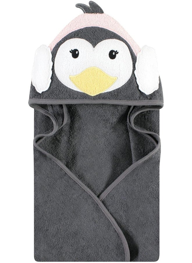 Hudson Baby ANIMAL HOODED TOWEL (WOVEN TERRY) PENGUIN