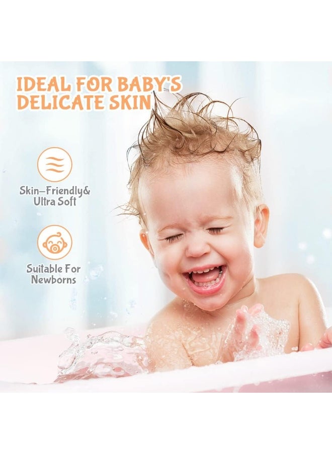Orighty Baby Wash Cloths Pack of 50, Microfibre Coral Fleece Baby Face Towels, Soft and Absorbent Washcloths for Newborns, Gentle on Sensitive Skin for Face, Hands and Body, 7 x 9 Inches