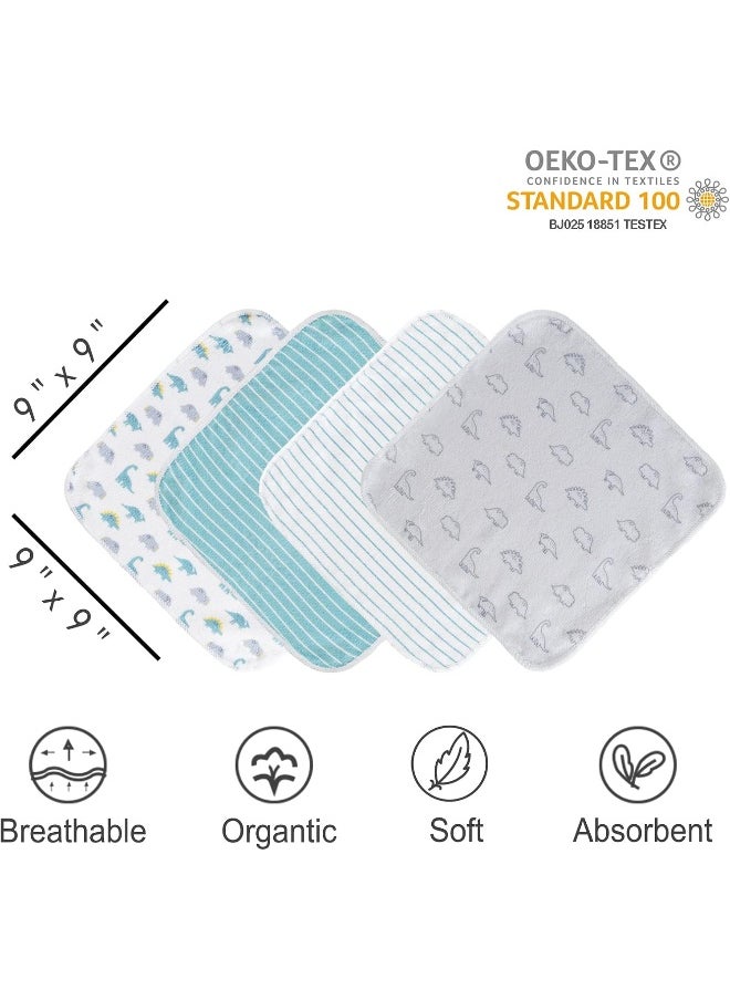 Viviland Baby Washcloths, Super Soft Absorbent Baby Bath Wash Cloths for Face & Body, Gentle on Sensitive Skin, 24 Pack