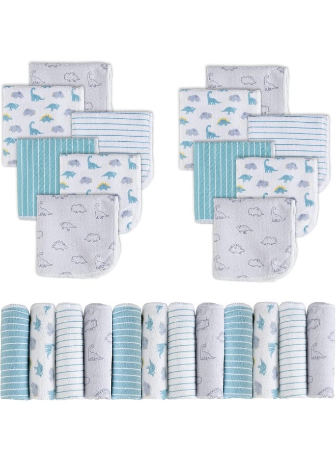 Viviland Baby Washcloths, Super Soft Absorbent Baby Bath Wash Cloths for Face & Body, Gentle on Sensitive Skin, 24 Pack