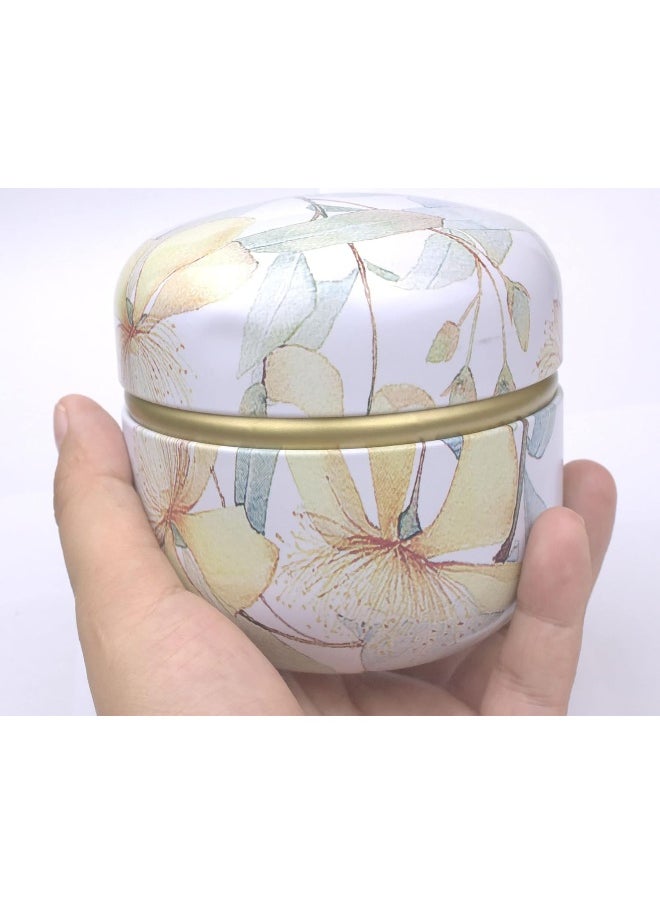 Topwon Powder Case with Powder Puff for Body Powder Container Dusting Powder Case for Baby&Mom (Gloden Flower)