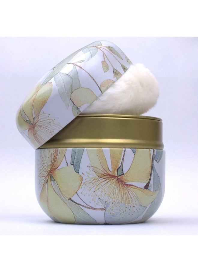 Topwon Powder Case with Powder Puff for Body Powder Container Dusting Powder Case for Baby&Mom (Gloden Flower)