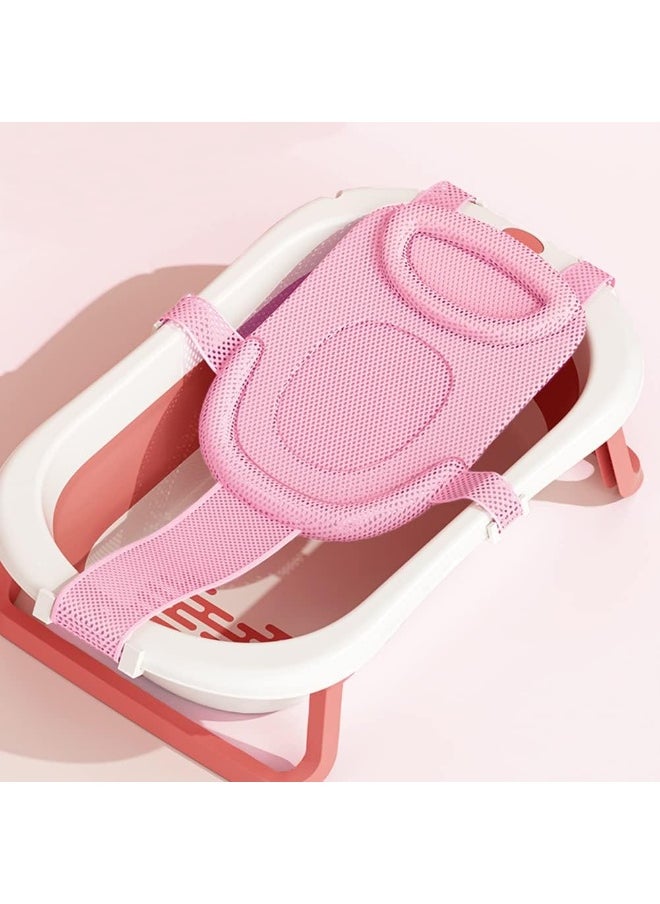 PENINSULA LOVE Baby Bath Seat Support Net Newborn Bath Cushion Pad Anti-Slip Infant Bathtub Sling Shower Mesh Mat Soft Bath Net Bath Pillow Adjustable Shower Pad for 0-18 Months