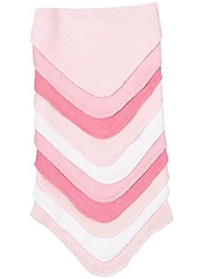 Spasilk Washcloth Wipes Set for Newborn Boys and Girls, Soft Terry Washcloth Set, Pack of 20, Pink