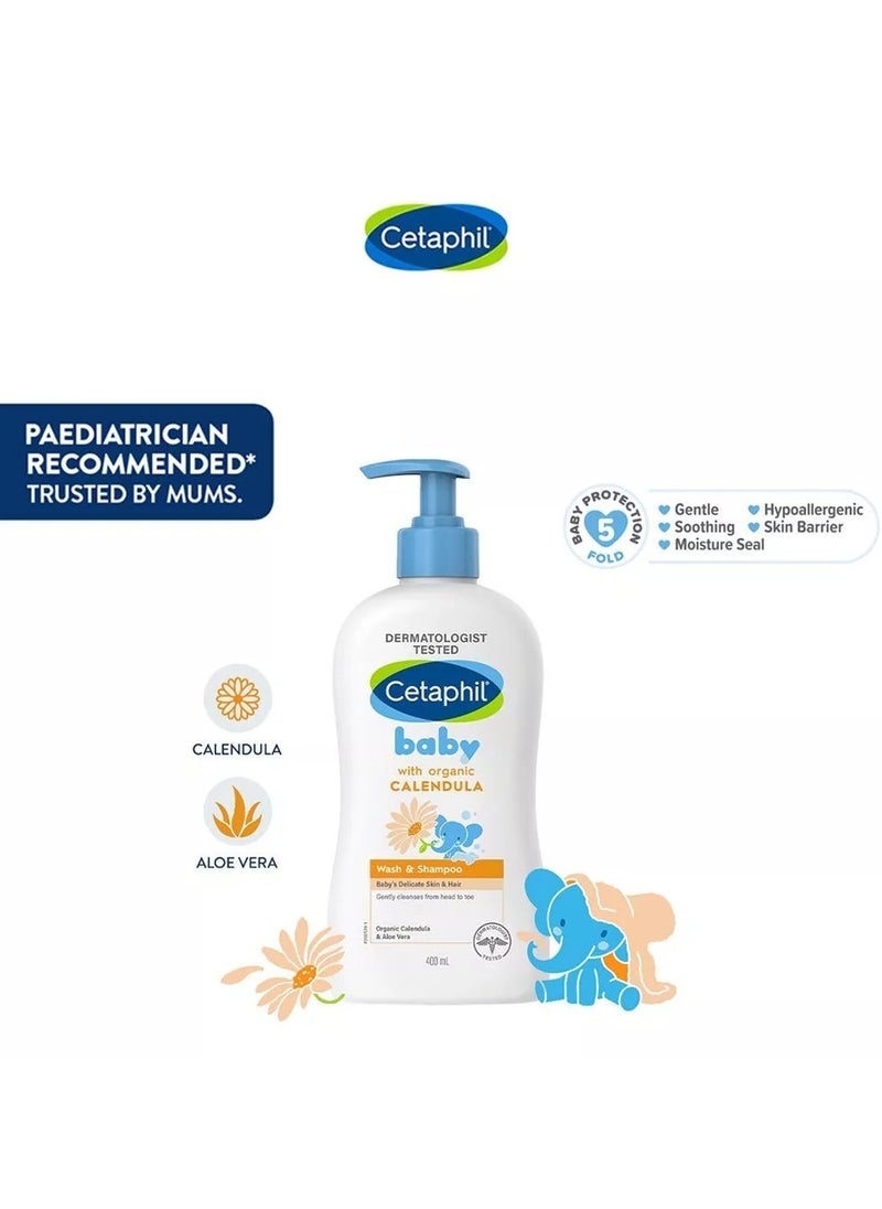 Baby Wash And Shampoo With Organic Calendula