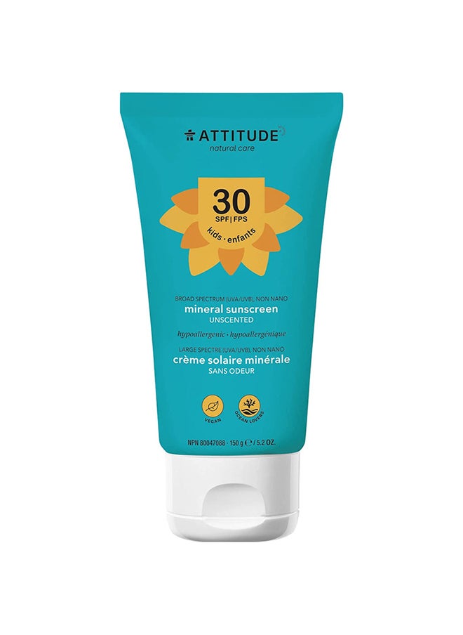 Mineral Sunscreen, Broad Spectrum Uva/Uvb, Reef-Friendly, Hypoallergenic, Vegan And Cruelty-Free, Spf 30, Fragrance-Free, 75 Grams