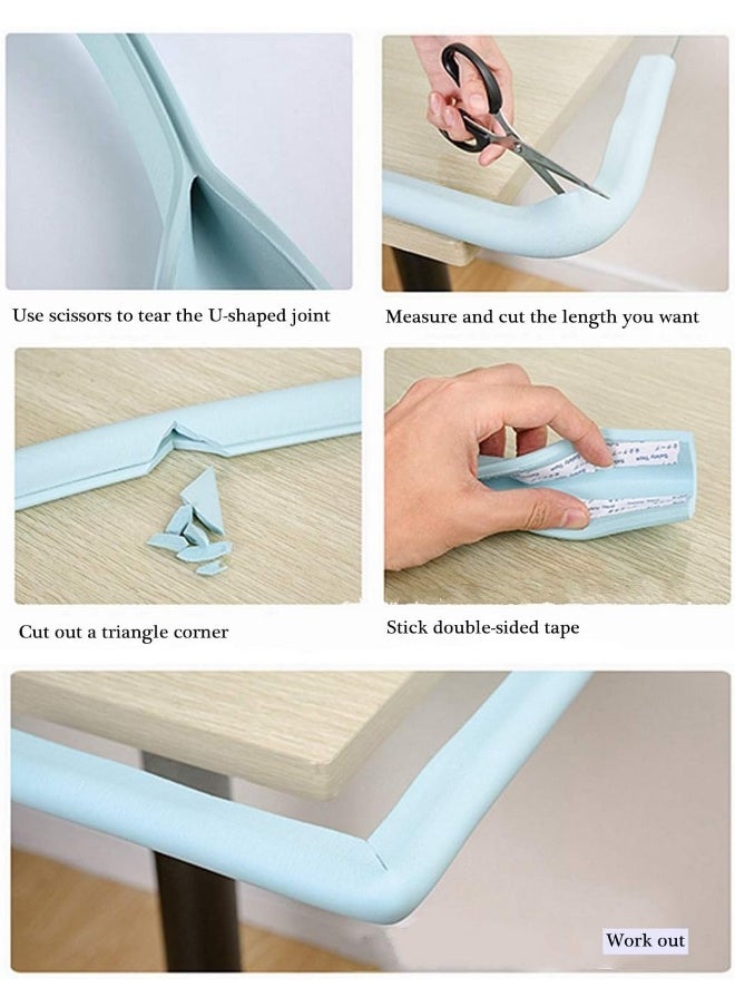 M2cbridge U Shape Extra Thick Furniture Table Edge Protectors Foam Baby Safety Bumper Guard 6.5 Ft