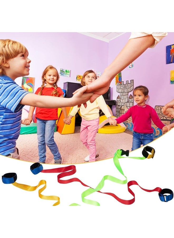Kajaia Children Safety Walking Rope with 14 Handles Colorful Walking Rope Adjustable Outdoor Safety Rope for Preschool Nursery Daycare Kindergarten School Kids Teachers