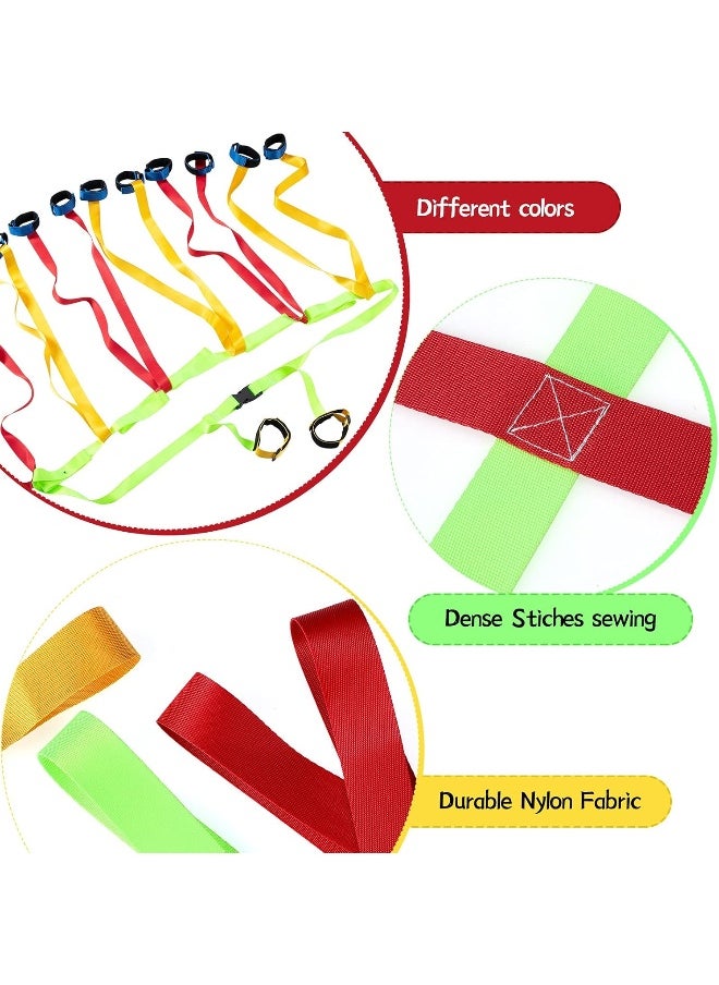 Kajaia Children Safety Walking Rope with 14 Handles Colorful Walking Rope Adjustable Outdoor Safety Rope for Preschool Nursery Daycare Kindergarten School Kids Teachers