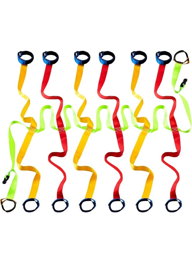 Kajaia Children Safety Walking Rope with 14 Handles Colorful Walking Rope Adjustable Outdoor Safety Rope for Preschool Nursery Daycare Kindergarten School Kids Teachers