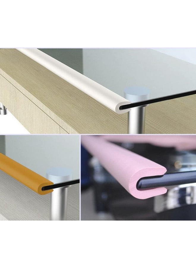 M2cbridge U Shape Extra Thick Furniture Table Edge Protectors Foam Baby Safety Bumper Guard 6.5 Ft (Pink)