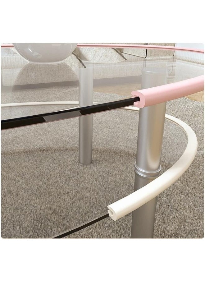 M2cbridge U Shape Extra Thick Furniture Table Edge Protectors Foam Baby Safety Bumper Guard 6.5 Ft (Pink)