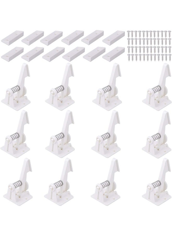 vmaisi Cabinet Locks Child Safety Latches - 12 Pack Baby Proofing Cabinets Drawer Lock with Adhesive Easy Installation - No Drilling or Extra Screws Fixed