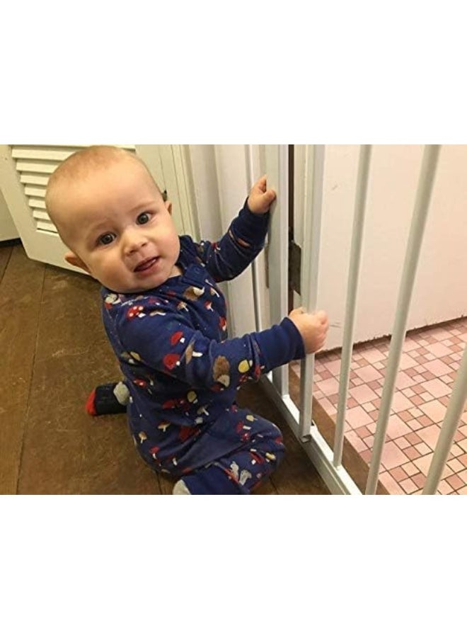 4 Pack Baby Gates Wall Cups, Safety Wall Bumpers Guard Fit for Bottom of Gates, Doorway, Stairs, Baseboard, Work with Dog Pet Child Kid Pressure Mounted Gates
