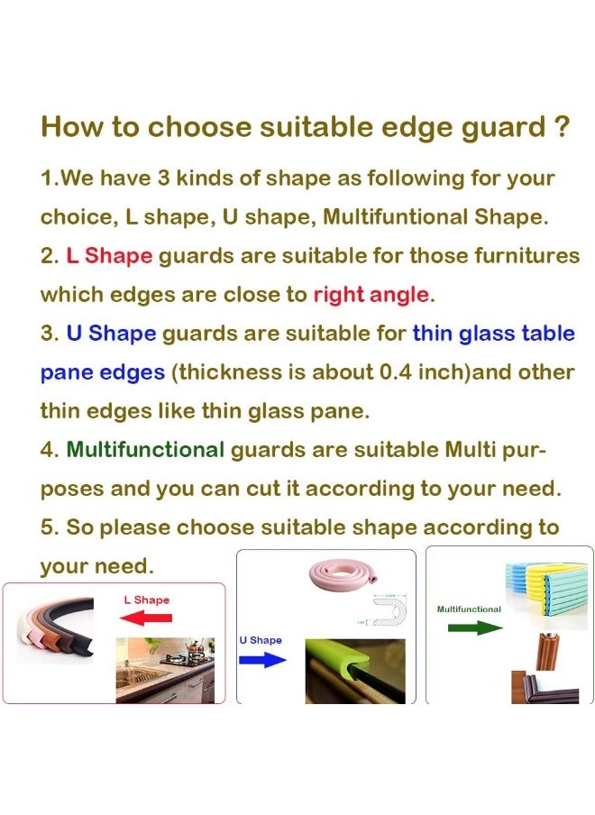 L Shape Extra Thick Furniture Table Edge Protectors Foam