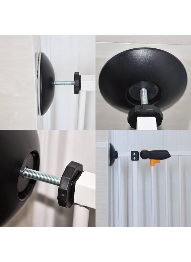 Black Baby Gates Wall Pads (4 Pack Guard) Safety Indoor Gate Wall Protector